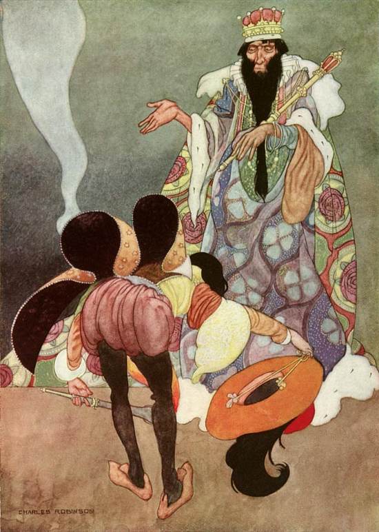 Charles Robinson (1870-1937) illustrazione per "Il Razzo Eccezionale" di O.Wilde